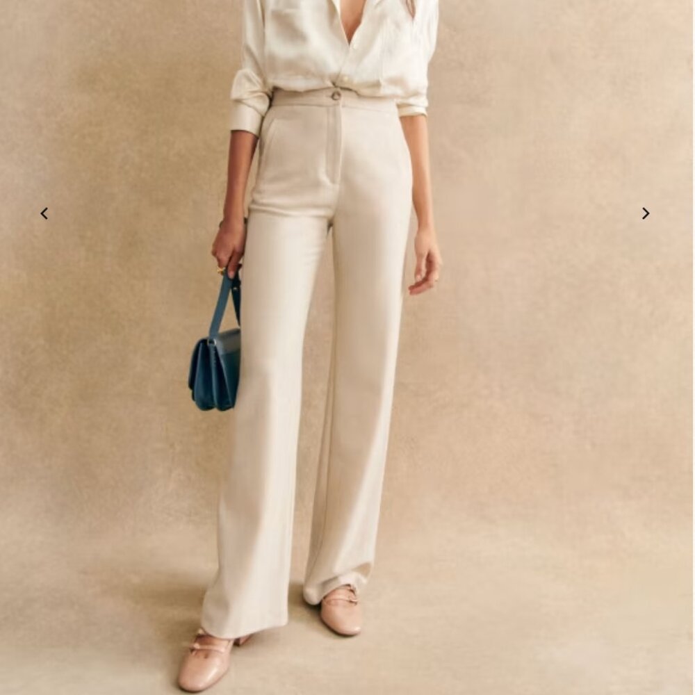 Sezane Martin Trousers (Ecru)